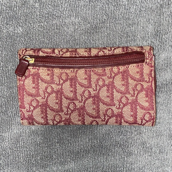 Dior Bordeaux Monogram Trotter Saddle Wallet - Picture 3 of 9